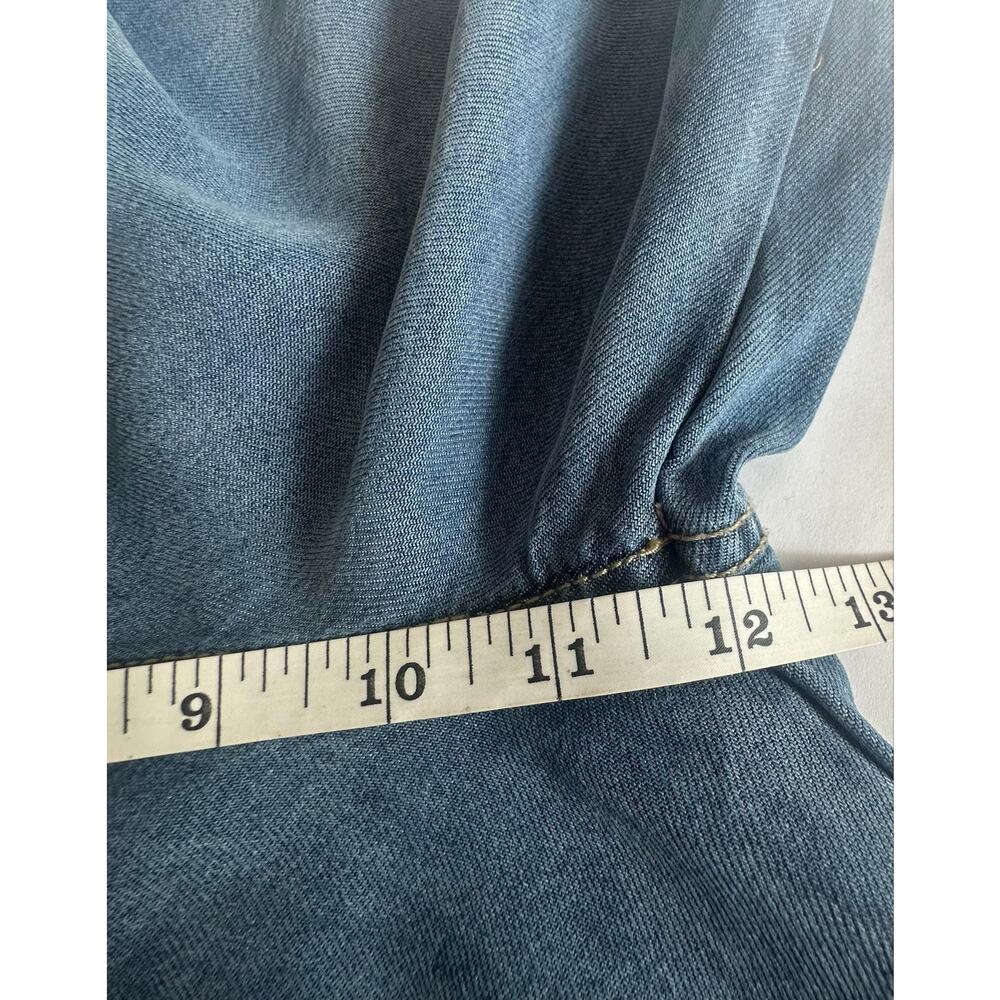 Splendid Lounge Denim Wide Leg Pants M Blue Tencel Full Length Drawstring Boho - Picture 9 of 12